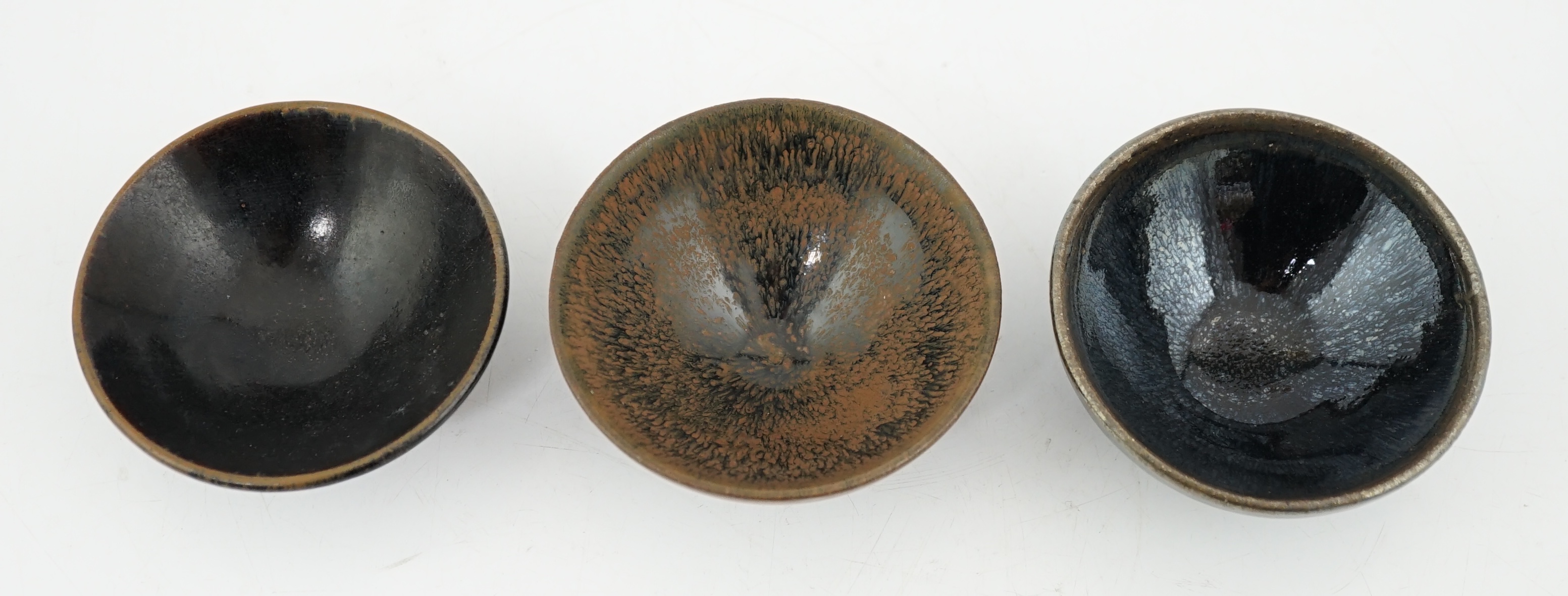 Three Chinese Jian ware bowls, Song Dynasty or later